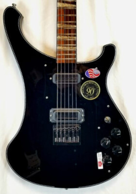 Rickenbacker 480XC 90th Anniversary Electric Guitar, Jet Glo, Hot Toaster P/UPs