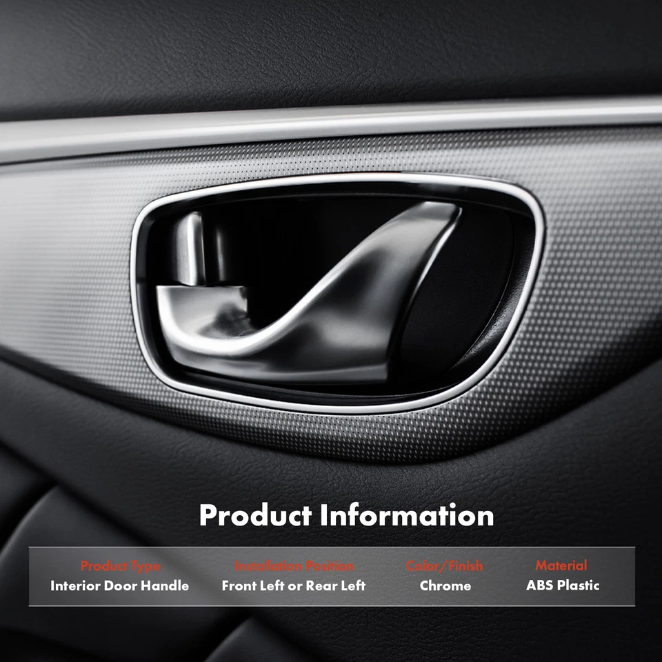 Передняя или задняя хромированная внутренняя дверная ручка со стороны водителя для Jeep Liberty 2008-2012 - Изображение 2 из 4