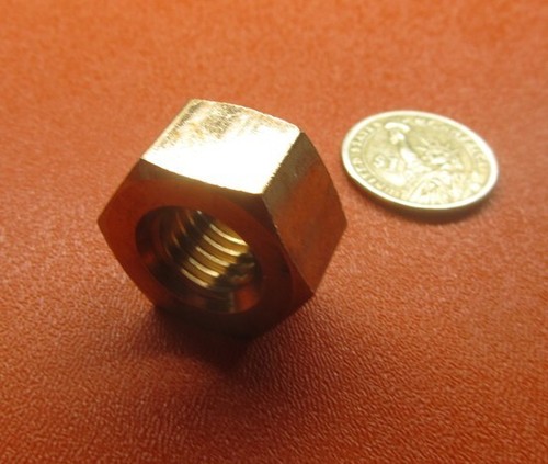 Silicon Bronze Hex Nut, RH, 5/8"-11 x 1 1/16" W x 39/64" Height. - 1 Pcs - Picture 7 of 15