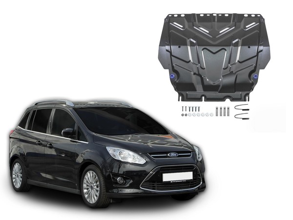 Unterfahrschutz Motor + Getriebeschutz Aus Stahl FüR Ford Grand C-Max Ab 2010-image