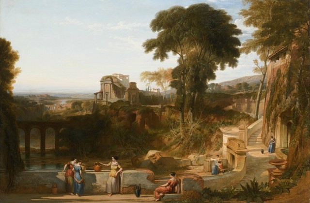 high quality oil painting handpainted on canvas "The Villa Fountain " high quality oil painting handpainted on canvas "The Villa Fountain "