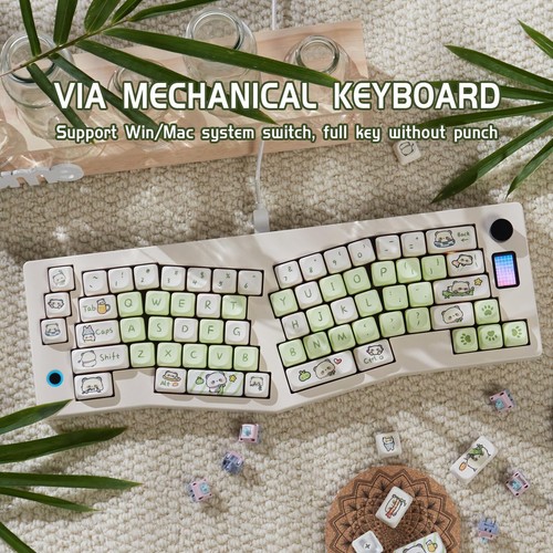 CIDOO ABM066 Alice Keyboard Hot Swappable Mechanical Keyboard RGB Wireless Cu - Picture 2 of 5