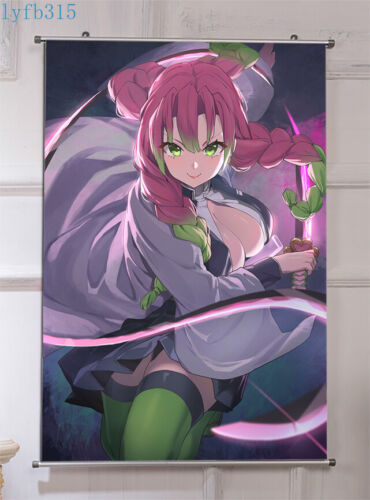 Kanroji Mitsuri Kimetsu No Yaiba Anime Wall Scroll Art Print HD Poster 60*90cm - 第 1/1 張圖片