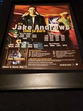 Jake Andrews Time To Burn Rare Original Radio Promo Poster Ad Framed! #2