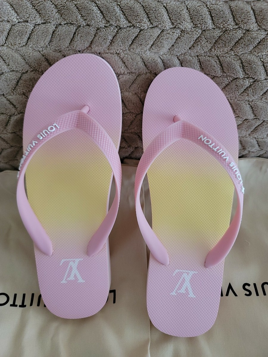 LOUIS VUITTON BY POOL SUNBATH FLAT SONG FLIP FLOP WEDGE 1IN