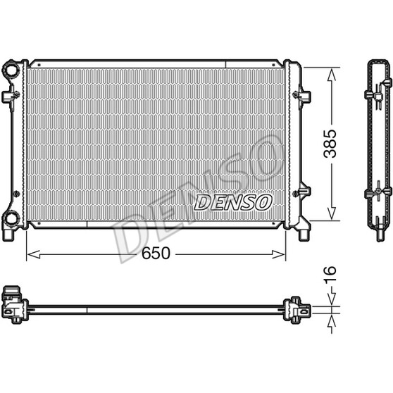 Radiator fits SEAT ALTEA 5P, 5P1 1.6 2004 on for manual transmission Denso New - Image 44
