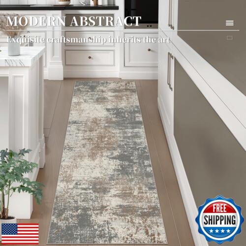Ciicool 2x6 Washable Runner Rug, Modern Abstract Hallway Rug Runner, Non-Slip - Picture 2 of 5