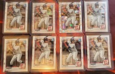 2020 Bowman Chrome Oscar Gonzalez  Cracked Ice / 6 Chrome Base BCP-109 RC 1st