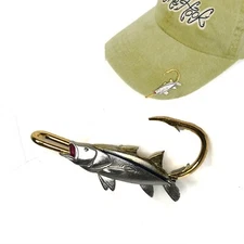 Snook Hookit©  Snook Fishing Hat Pin - Fishing Hat Clip - Brim Clip