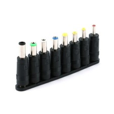 8pcs AC DC Power Charger Supply Adapter Tips Connector Jack to Plug Charging