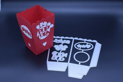 Metal Cutting Die, 3D Decorative Popcorn Box, At the Movies, Cinema, Fathers B3 - Picture 2 of 8