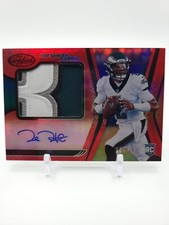 2020 Panini Certified Freshman Fabric Mirror Red Auto #214 Jalen Hurts /199 RPA