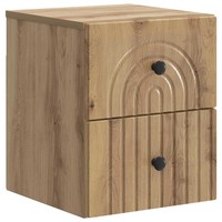 Nachttisch Wandmontiert Artisan-Eiche 33 X 34,5 X 40 Cm