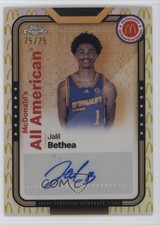 2024 Chrome McDonald's All American Logo Refractor 75/75 Jalil Bethea Auto 1m6p