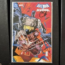 Copri abito Batman Deadpool #1 Clay Mann Trade FIRMATO