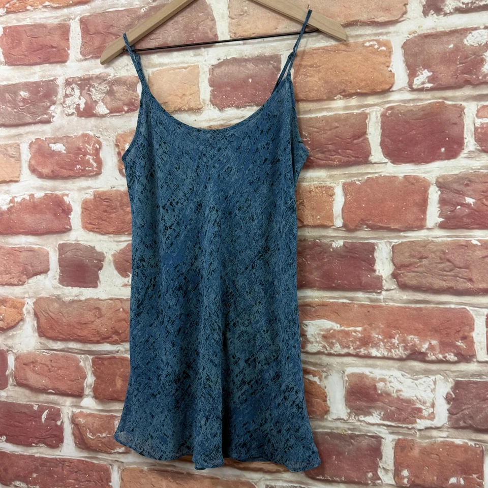 Camisa Cabi Top Mujer Pequeña Azul Multicolor Abstracto Camisola Popover Tank Foto 3 de 4