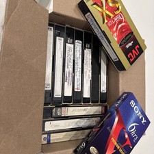Used Blank VHS VCR Tapes Lot Of 12 Various Brands Sony JVC Re-Recordable