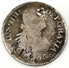 1796 Spanish Silver 1/2 Reale Found in New Bern behind a home metal detecting — photo 1