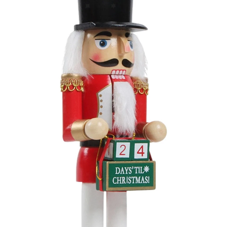 Wooden Nutcracker Soldier Christmas Party Decoration for Living Room Home - Image 2 of 4