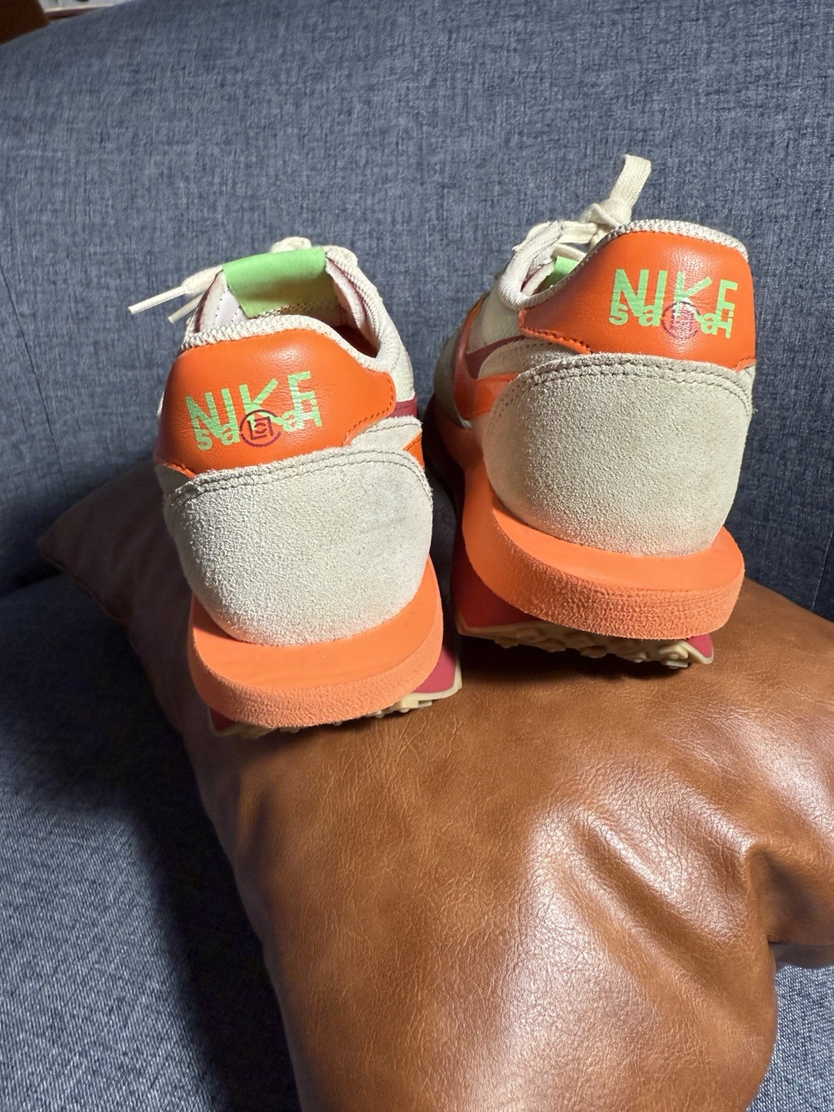 SACAI X NIKE Taglia 9 5 Nike sacai x Clot x LDWaffle Net Orange Blaze senza scatola