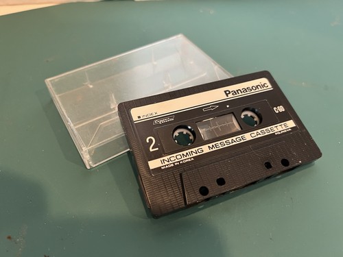 VINTAGE Panasonic Incoming Message Cassette Tape C-60 KOREA Answering Machine - Picture 2 of 2