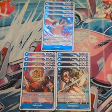 4 x One Piece Kuzan OP12-043 R & 4 x Sakazuki 044 R & 4 x Borsalino 053 R Mint 