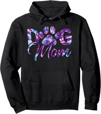 Tie Dye Dog Mom Dog Lover Gifts Paw Print Cute Unisex Hooded Sweatshirt