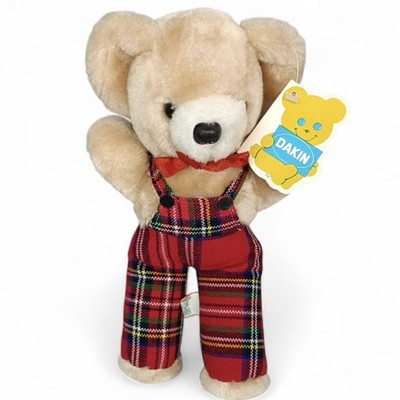 Dakin Nature Babies Teddy Stofftier Kuscheltier Plüsch ca 26cm Karierte Hose Rot