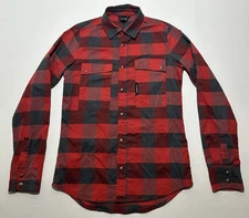 Truewerk Shirt Womens Size Small Red Plaid Flannel Snap Hiking Outdoor Workwear