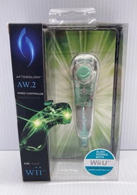 PDP Afterglow WII Nunchuck Controller for NINTENDO WII U TEAL AW.2 PL7603 NOS