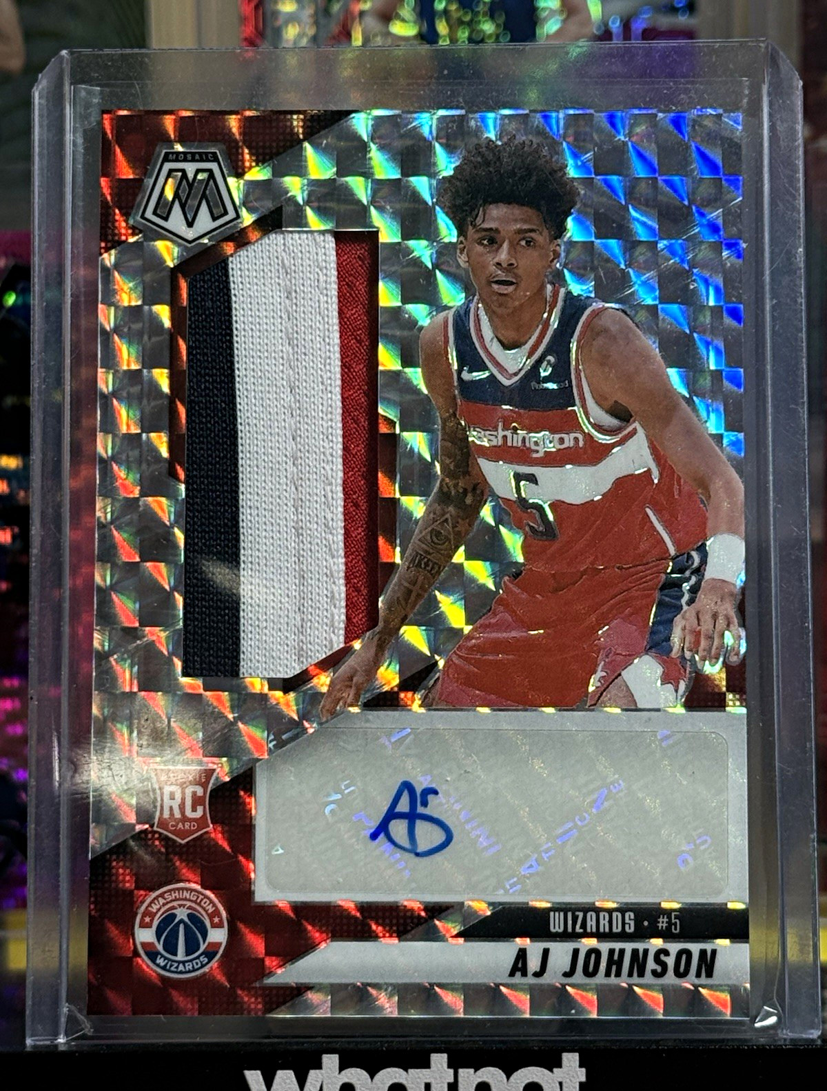Panini Mosaic AJ Johnson Wizards Rookie Jersey Autographs #RJA-AJJ  Prizm
