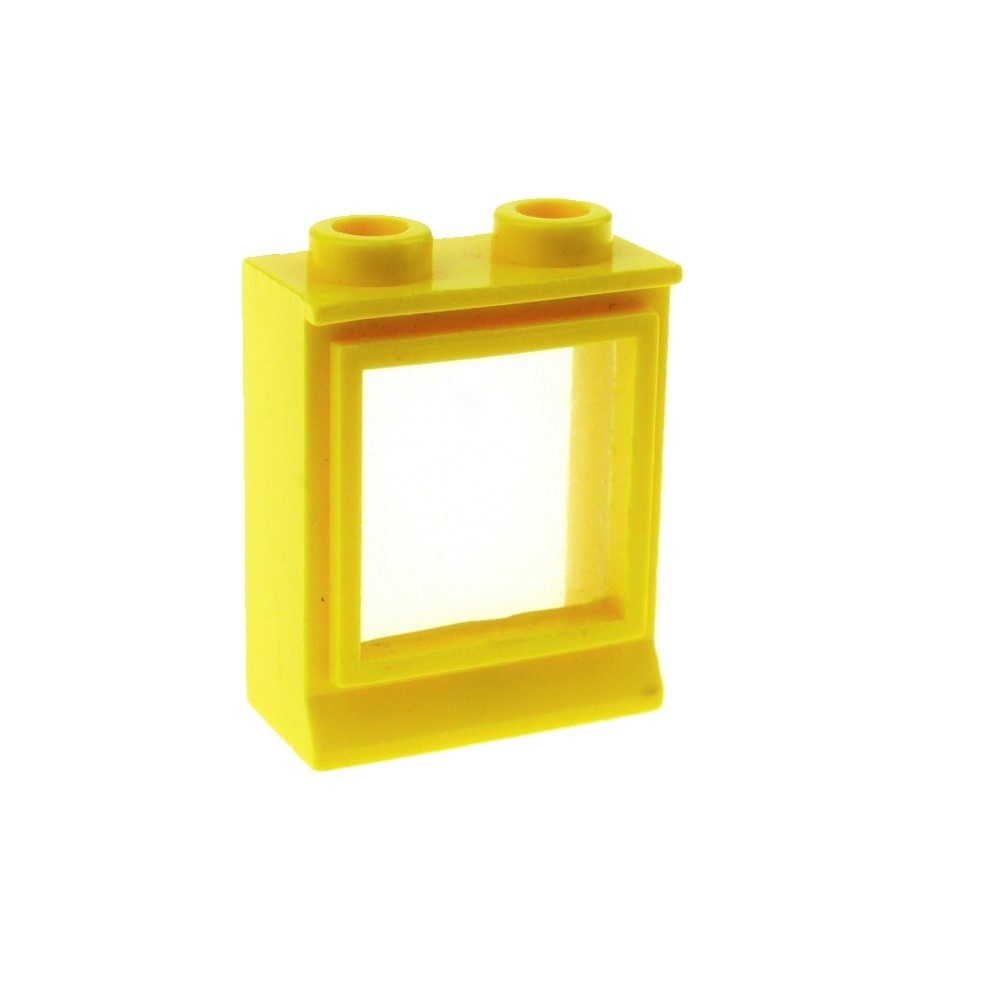 1X Lego Window Frame 75° 1X2X2 Yellow Disc Train Without Hole 7026C01