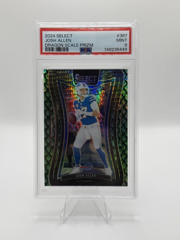 Josh Allen #387 Dragon Scale Prizm /81! Buffalo Bills! PSA 9!