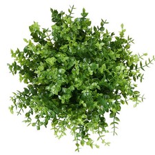 8 Bundles Artificial Eucalyptus Plant Fake Boxwood Shrubs UV Resistant No Fad...