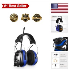 Bluetooth Safety Earmuffs AM FM Radio Headphones Noise Reduction 25dB