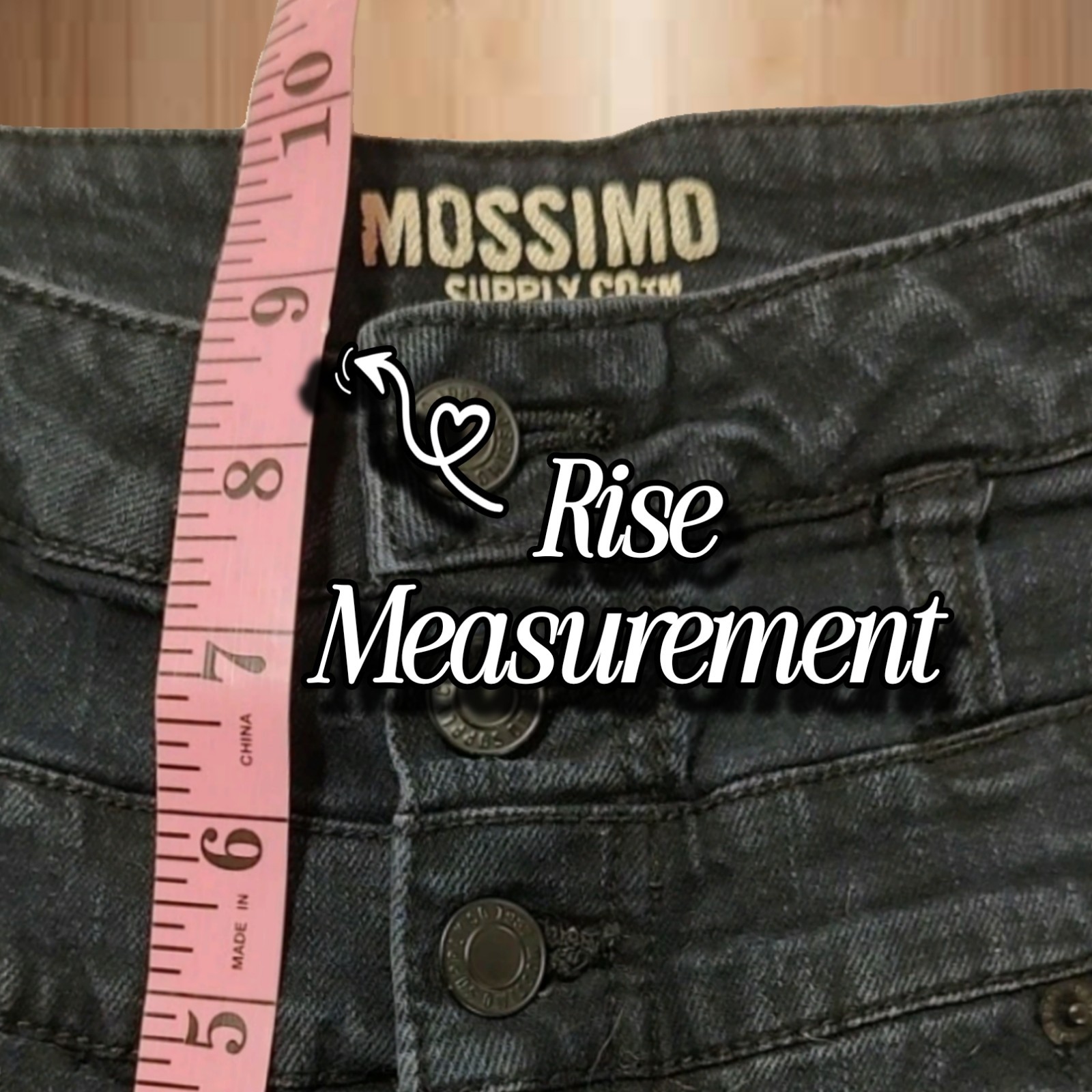 Mossimo 3" Black High Rise Button Fly Jean Shorts Women Junior Size 7/24 image 8
