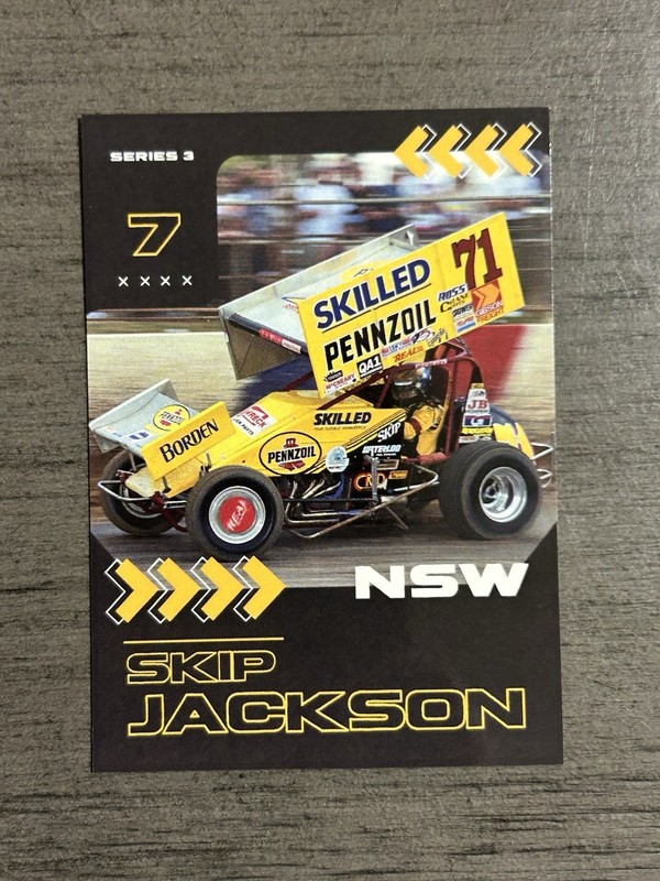 Skip Jackson World Of Outlaws SprintCar Sprint Car Trading Cards USAC Racing