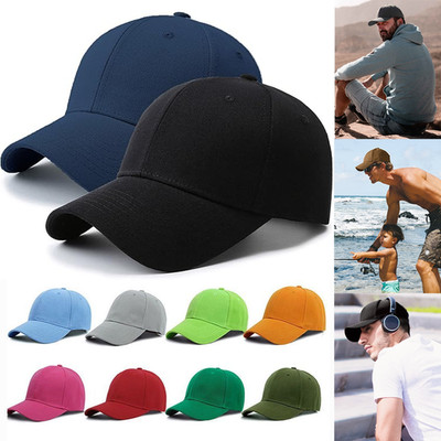 Cotton Baseball Cap Ball Dad Hat Adjustable Plain Solid Washed Men Washed PC
