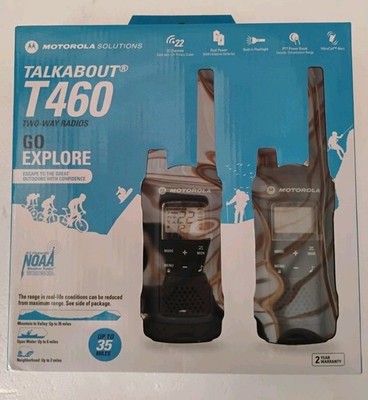 Motorola Talkabout T460 Rechargeable Two-Way Radio Pair New in Box