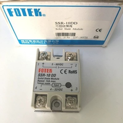 1PC SSR-10DD Single Phase Solid State Relay Heat Sink DC 3-32V /DC 12-220V #pq