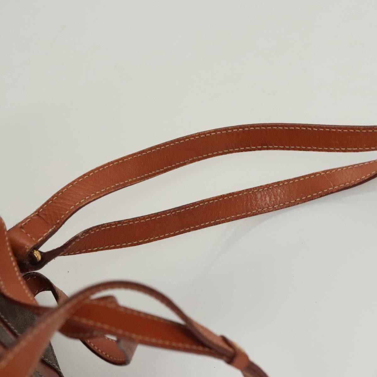 Celine Vintage Drawstring Flap Backpack Macadam C… - image 20