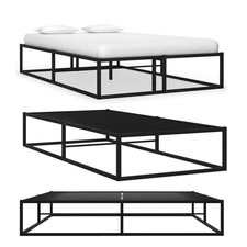 Metallbett Metall Bettgestell Bettrahmen Doppelbettgestell 90-200x200cm