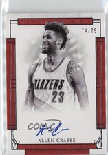 2016-17 Panini National Treasures Signatures /75 Allen Crabbe #65 Auto 1rr7