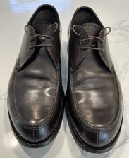 Vintage PRADA Size 9 Men’s Brown Leather Derby Split Toe Lace-Up Shoes