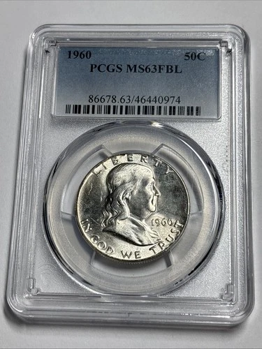 1960 Franklin Half Dollar PCGS MS-63 FBL