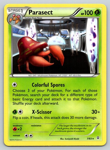 PARASECT 7/83 R GENERATIONS POKEMON LP KIZUKI