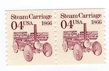 Scott #2451 Steam Carriage Coil Pair of Stamps - MNH