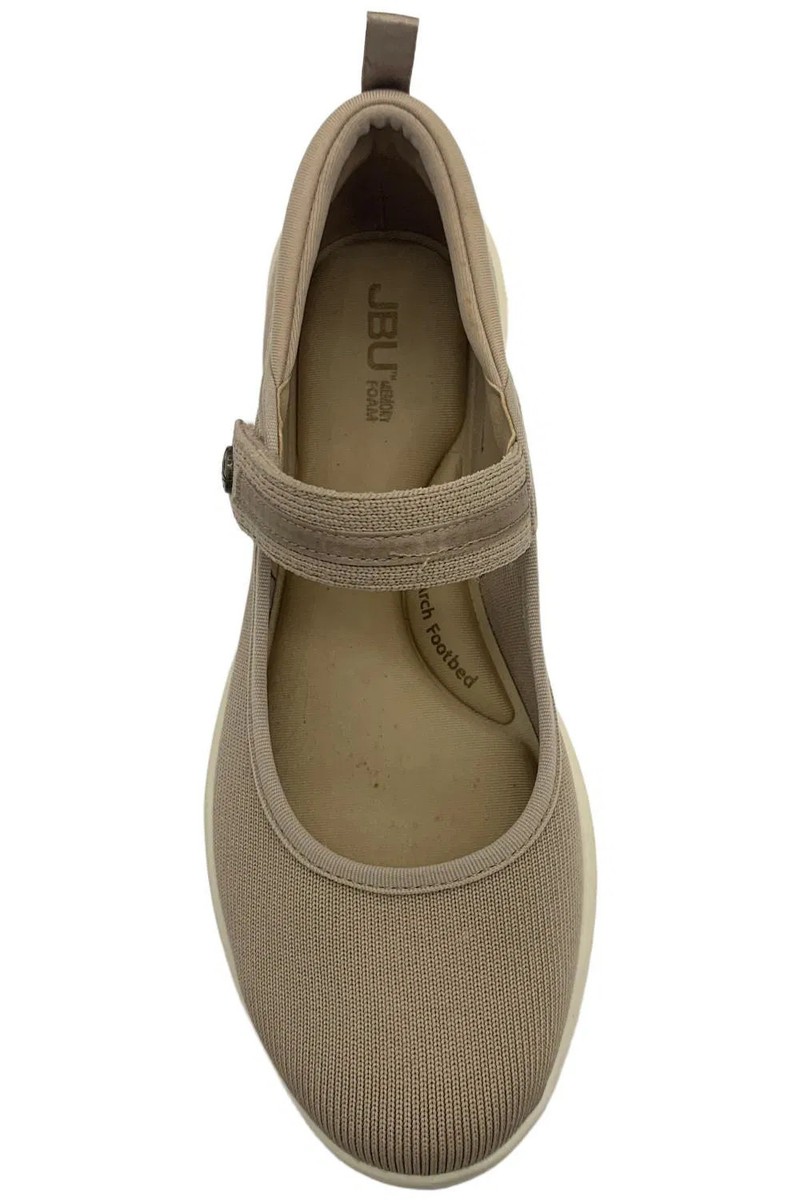 JBU women's Merry Knit Mary Jane Slip Ons Taupe View 2