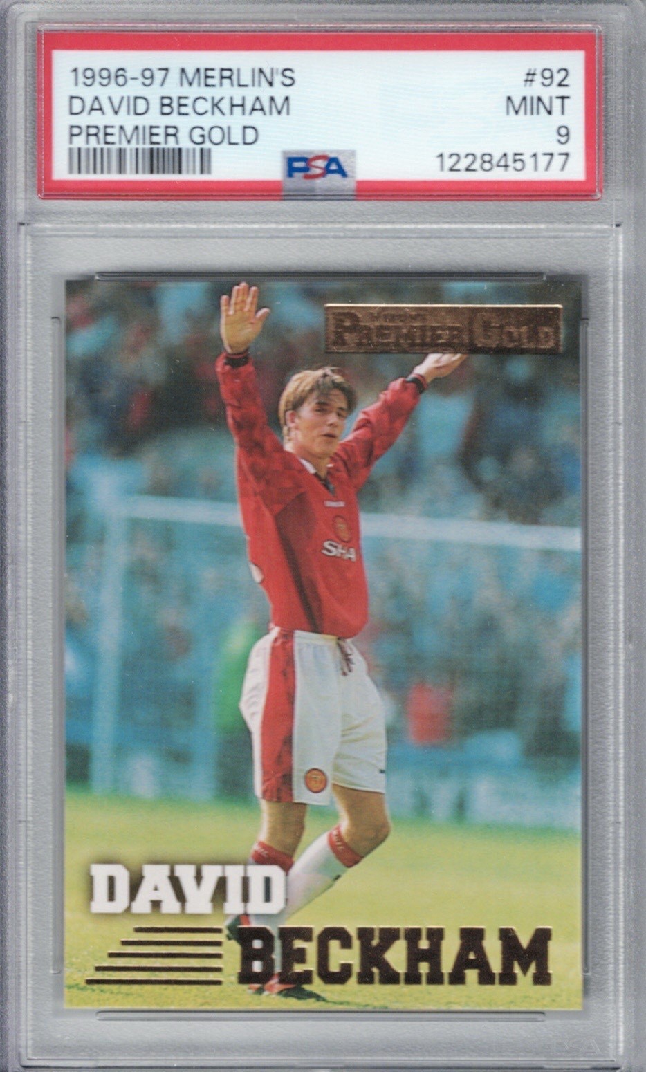 David Beckham #92 (Soccer Cards 1996 Merlin's Premier Gold) — is it worth grading?