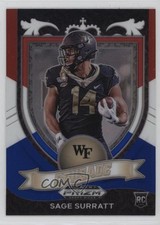 2021 Panini Prizm Draft Picks Crusade Red White & Blue Sage Surratt #177 11ur